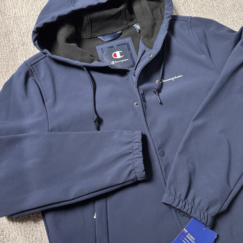 NWT Champion Hooded Jacket Performance Water Wind Resistant Mens Small $178 MSRP - Picture 2 of 14